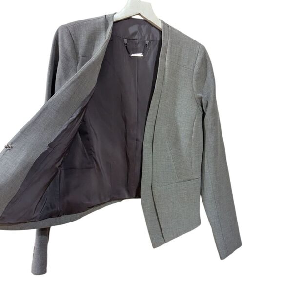 Trina Turk Gray Women's 10 Collarless Blazer NWT - Picture 3 of 10